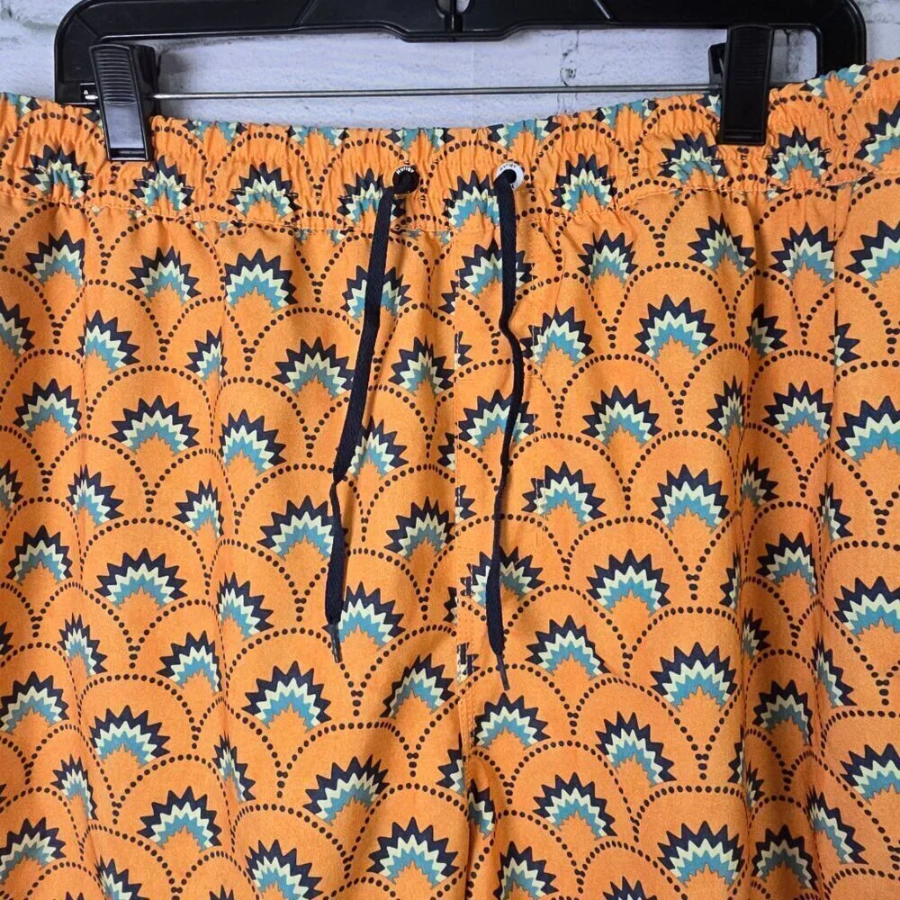 HURLEY CANNONBALL VOLLEY SWIMSUIT MENS EUC SIZE XL SUNSEST COLOR PATTERN